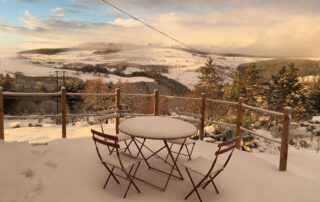 Terrasse extérieure hiver